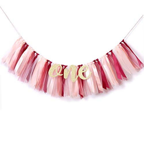 Tutu One 1st Birthday Banner - Highchair Decoration, Cake Smash