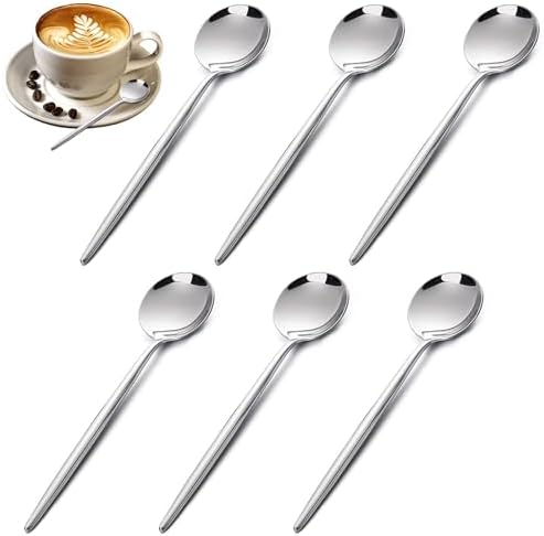 HIKPACKER Juego de 6 Cucharas de Té y Café de Acero Inoxidable