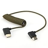 DRRI 8K/60Hz 4K/120Hz HDMI 2.1 Geflochtenes Kabel für Sony FX3 Canon C100 C200 C300 BMPCC4K Panasonic Lumix S5I Kamera auf Portkeys SmallHD Monitor links rechts gewickelt