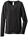 Clementine Big Girls' Everyday Long Sleeve Tee, Black,Medium (7-8)