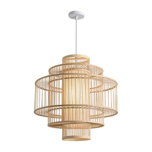 Lustre de plafond en bambou au design distinctif et authentique