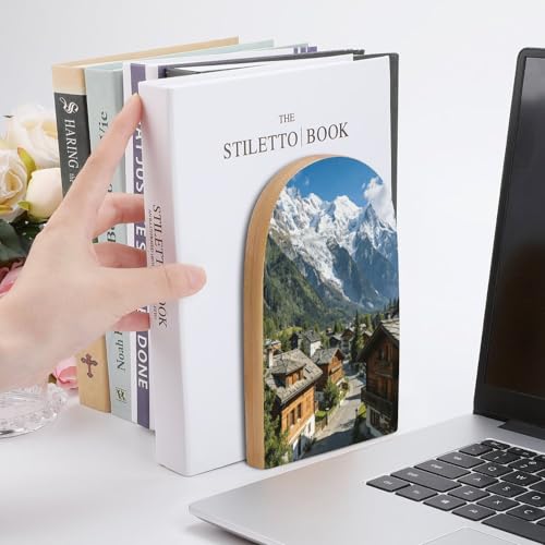 Sujetalibros de madera para evitar la caída de libros grandes 7
