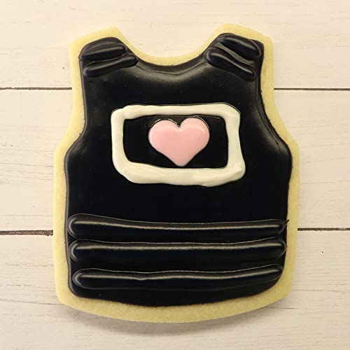 Foose Cookie Cutters Police 4 Piece Set Police Badge, Police Car, Hand Gun, Bullet Proof Vest, Hand Made In The Usa #TOP4
