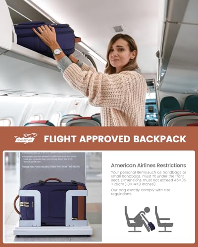 Image of LOVEVOOK Travel Backpack For Women Flight Approved, 50L Large Carry On Backpack, Personal Item Travel Bag for Airplanes, Business 18 Inch Laptop Backpack, Weekender Overnight Daypack, With 3 Cubes