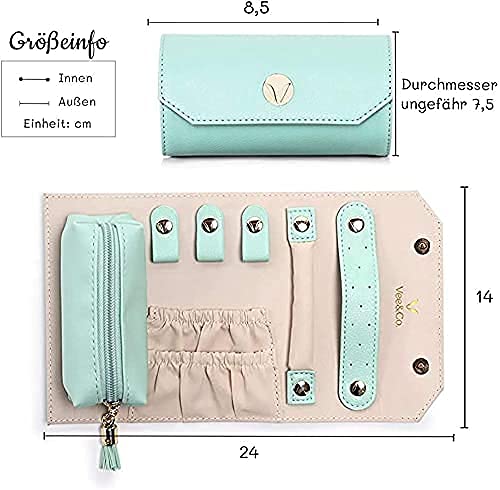 Boîte à bijoux simili cuir vert pour ne plus perdre vos boucles