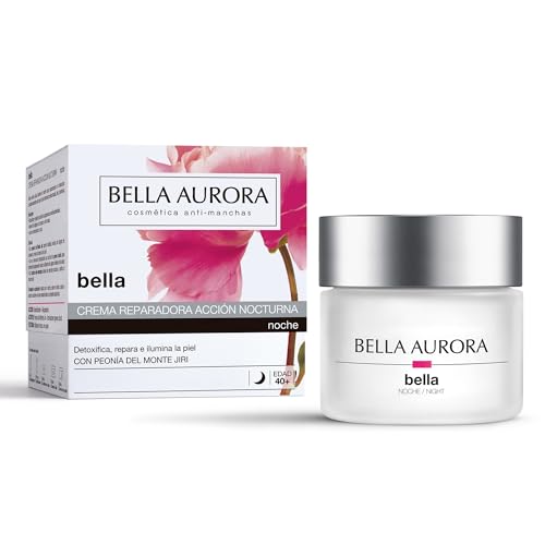 BELLA AURORA - Crema de Noche Antiedad Bella, Tratamiento Reparador, Crema Hidratante, +40 Años, Crema Antimanchas, Antiedad y Regenerante, Protección SPF20, Piel Descansada, Lisa y Luminosa
