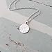 Sterling Silver Small Hammered Disc Charm Necklace,18