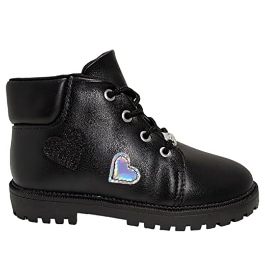 Bota Coturno Infantil Menina Tratorado Corações Molekinha 2126.521