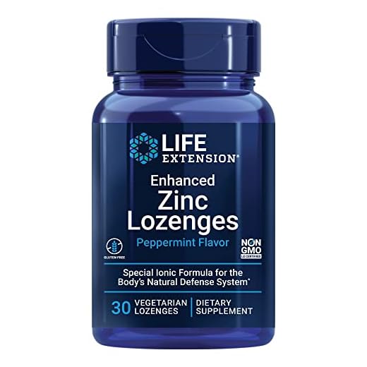 Life Extension Enhanced Zinc Lozenges, zinc Acetate, Optimal Immune Support, Strong Immune Response, Ionic zinc, Non-GMO, Gluten-Free, Vegetarian, 30 lozenges
