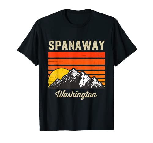 Spanaway Washington Retro Vintage City State USA Souvenir Camiseta