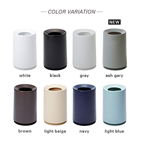 Ideaco Tubelor Classic Designer Round Trash Can Conceals Any Plastic Bag, 1.7 Gal, Gloss Brown #TOP2