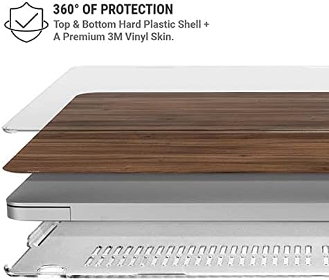 Skinit Case + Skin Compatible with MacBook Pro 15in (2016-19) Originally Designed Natural Walnut Wood Design