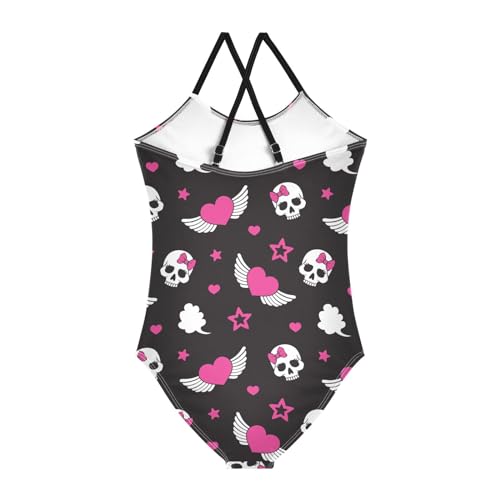 Image of CaTaKu Girls One Piece Swimsuits Hawaiian Toddler Bathing Suit for Girls Kids Swimwear 3-10 Years