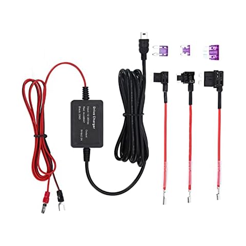 Car Dash Cam Hardwire Kit Mini USB for Dash Camera Charger 12V 24V to 5V Vehicle Power Adapter Lead Wiring Cable for Dash Cam DVR GPS Sat Nav Cover