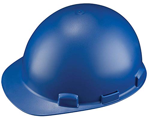 Dynamic Stromboli Cap Style Hard Hat, Smooth Dome ABS/Polycarbonate Shell, Type 2, Class E, Foam Impact Liner, 4-Point Suspension, Wheel Ratchet Adjustment, High Heat Resistant, Steel Blue