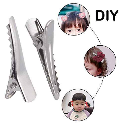 30Mm Small Alligator Hair Clips, 100 Pieces Silver Metal Alligator Hair Pins Teeth Bows Crocodile Hair Clips Holders Accessories For Hair Care, Arts & Crafts Projects #TOP2