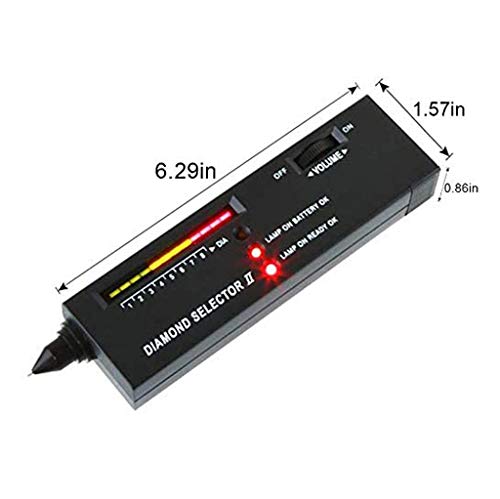 Preisvergleich Produktbild Tragbare Diamant Tester Diamantprüfer für Diamant, Saphir, Rubin, Kristall, Achat, Jade, Edelsteine, Diamant Selektor (Schwarz)