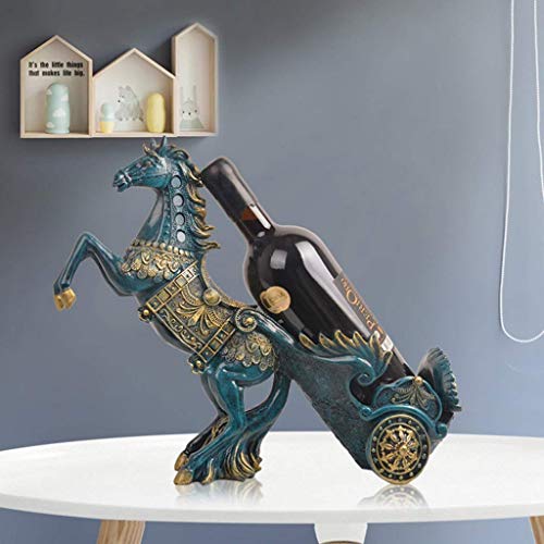 Soporte para botellas de vino decorativo moderno azul miniatura 4