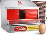HenGear Nesting Boxes for Chickens, Nest Box with Rollout Egg Collection, Nesting Pads for Cleaner Eggs, Reversible Accessories for Chicken Coop, G90 Galvanized, Made to Last, Small, Up to 20 Hens