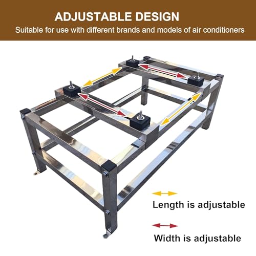 Bodenständer For Mini- Split- Klimaanlagen, Robuste AC- Stützhalterung, Halterbasis For 9000- 45000 BTU- Kondensator, Einstellbare Anti- Vibration, 440 Lbs.(90x45x40cm/ 35x18x16in)-3