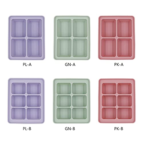 Molde grande de silicona para hielo con tapa 4/6 celdas miniatura 4