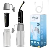 Xavilo Portable Bidet for Travel, Rechargeable Handheld Electric Bidet with 6 Cleaning Combinations, 150° Foldable Nozzle, 350ml Water Tank, IPX7 Waterproof for Women & Men, Dark