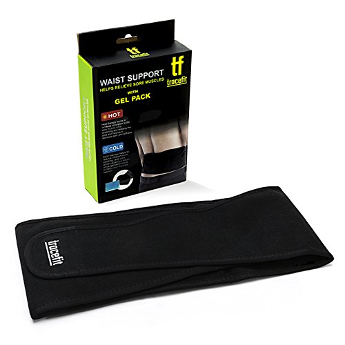 Heat Ice Wrap for Back- reusable heat and cool pad for back, lower back and waist with removable gel pack. Removes pain by heating and or cooling with ice or heat pack contained in a comfortable wrap.