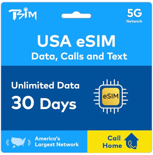 eSIM USA internet illimité 30 jours T-Mobile pour appeler la France sans surcoût