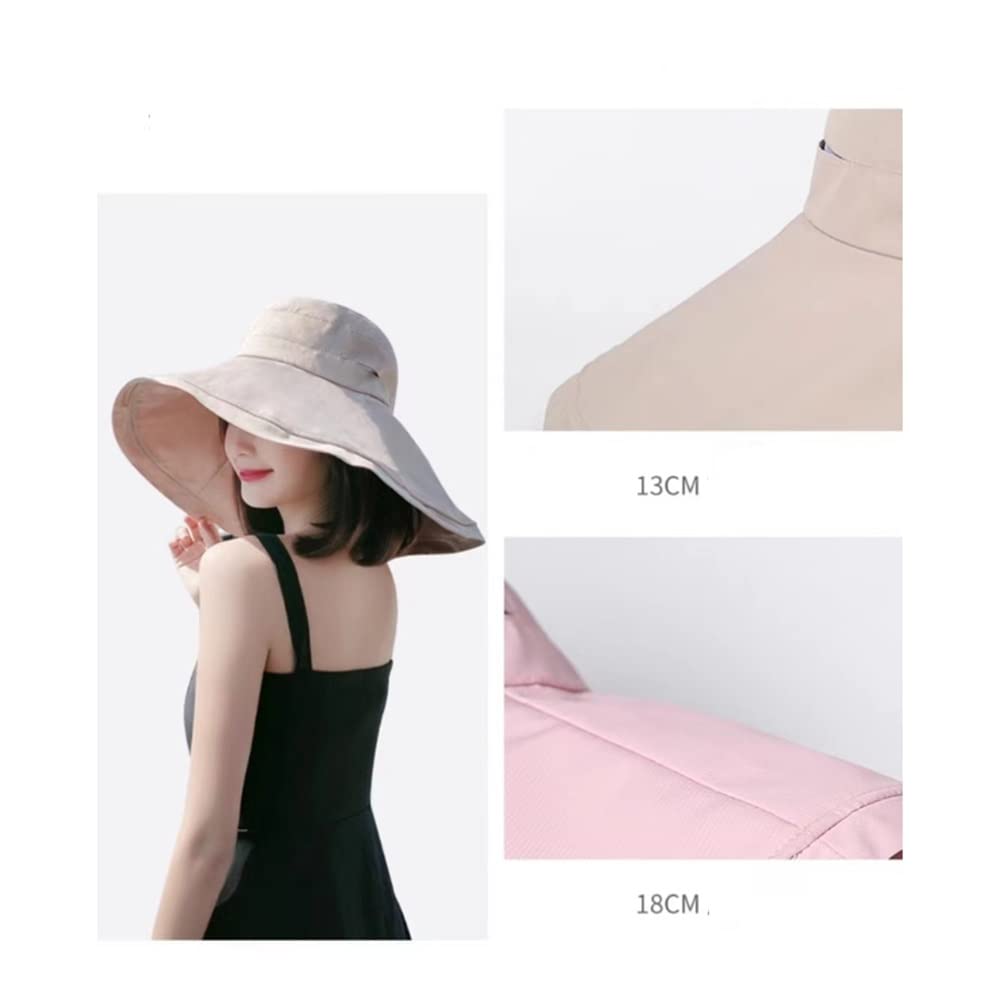 Chapeau De Soleil En Maille Pour Femme - Large Bord Pliable Avec Mentonnière UPF50+ - Idéal Plage, Randonnée, Voyage