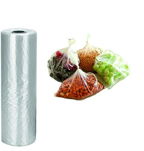 Produce Bags 1250 Count HDPE On 2 Rolls - 12x17 Inch Food Safe Transparent - Foto 14
