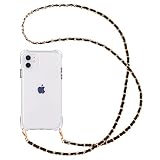 Fycyko Compatible avec iPhone 11 Coque pour Transparent Coque avec Cordon Chaîne de Téléphone Portable pour iPhone 11 Housse Silicone Antichoc Tour de Cou Chaîne Cordon Lanière Étui pour iPhone 11-A