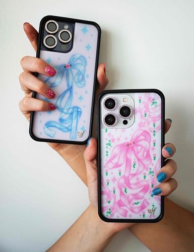Image of Wildflower Cases - Compatible with iPhone 16 Pro Max | Protective Bumper, 6.5ft Drop Test Certified, Women Owned Small Business | Ribbon, Rose, Baby Blue, Trendy, Glitter, Cute | Sparkle Girl