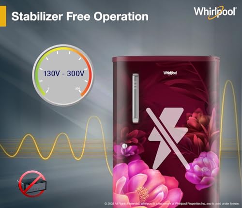 Whirlpool 184 L 2 Star Direct-Cool Single Door Refrigerator (205 WDE PRM 2S WINE SERENA-Y, Red, 2026 Model) 10 41FuPI+d9FL