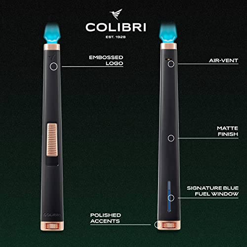 Colibri Aura 10Mm Flat Flame Torch Lighter, Multi-Purpose Butane Refillable Lighter, Candle Lighter, Camping Accessories. Single Action Torch Lighters And Refillable Butane Lighters. #TOP5
