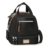 Bandolera ajustable y banda trasera para adaptarla a la mochila y llevarla cómodamente.
