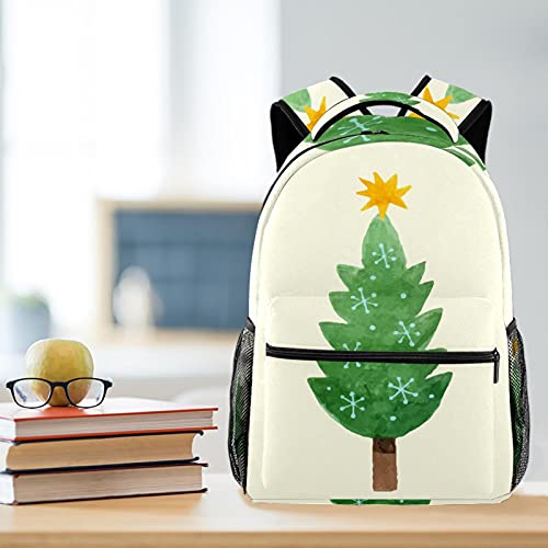 Sac à dos décontracté multicolore avec motifs étoiles et sapins