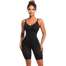 Women Tummy Control Seamless Full Bust Body Shaper, Mid Thigh Slimmer Butt Lifter Sculpting Bodypsuit