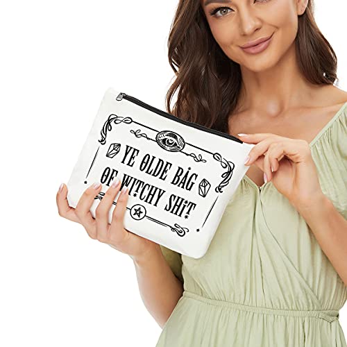 Witchy Gifts, Witchy Room Decor, Witchy Decor, Witchy Stuff, Funny Gifts for Witchy Women Her Gifts for Coven Sisters Witchy Friend Gift Halloween Gifts Witchy Makeup Bag- Ye Olde Bag of Witchy4