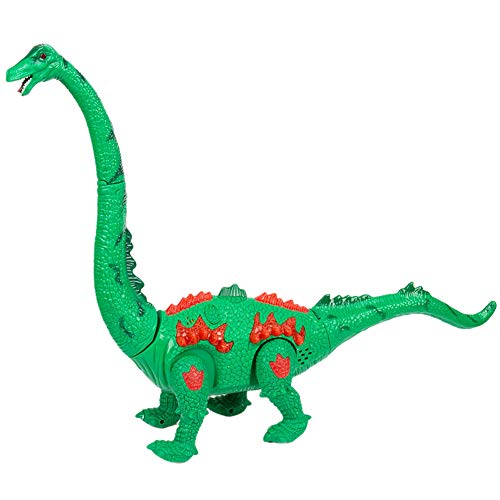 pnxq88 Brachiosaurus Juguete eléctrico para Caminar, Dinosaurio para Colocar Huevos, niños, Verde, Tamaño Libre