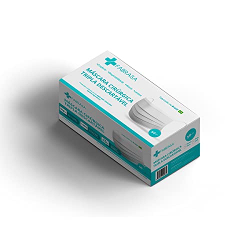 Kit 200 Máscaras Cirúrgicas Triplas Descartáveis Brancas