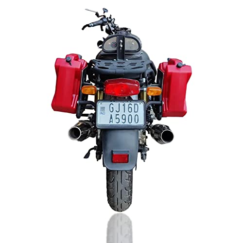 Image of STERLING Jerry Can 5L Gasoline Oil Container with Bracket Lock & key for Motorcycle & Car - (1 piece) (Black)
