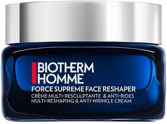 Biotherm Force Supreme Face Reshaper Cream, Firming Anti-Wrinkle Cream for Men, with Neo-Proxylane and Biotech Plankton, 50 ml