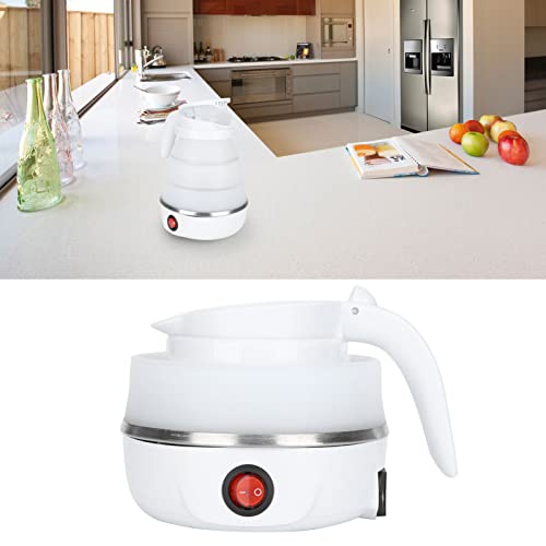 Hervidor eléctrico portátil plegable 0.6L blanco miniatura 3