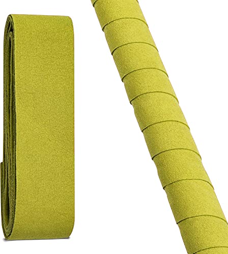 TROTH Hockey Stick Grip, Chamois Hockey Grip, Non Adhesive Hockey Tape, Anti Slip Ice Hockey Stick Tape, Soft Chamois Grip for Hockey Stick, Waterproof Indoor Hockey Grip (Yellow, 1 Pack)