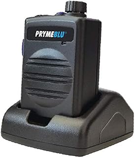 PRYMEMAX™ BTH-550-MAX Wireless Speaker Microphone with Desk-Top Charger, Rotary Volume Control for 2-Way Radios, Cellphones and Tablets with Bluetooth (iOS or Android), Works with Most PTT (PoC) Apps