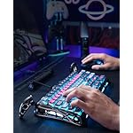 GravaStar Mercury V75 Pro HE Keyboard – 75% Layout Gaming Keyboard, Hall‑Effect Magnetic Switches, Only Wired, Hot‑Swappable, 8000 Hz Polling, Dual‑Zone RGB, Semi‑Aluminum Frame with Cyberpunk - Image 2