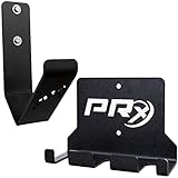 PRx Performance Three Olympic Barbell Hanger & Gym Battle Rope Holder Wall Mounted USA Made Home Garage Gym Storage