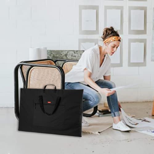 Image of Nicpro Light Weight Art Portfolio Bag, 24 x 36 Inches Waterproof Art Portfolio Case with Shoulder & Handle Carry, for Artwork, Poster, Sketch Drawing, Canvas, Photography, Solar Panel Storage