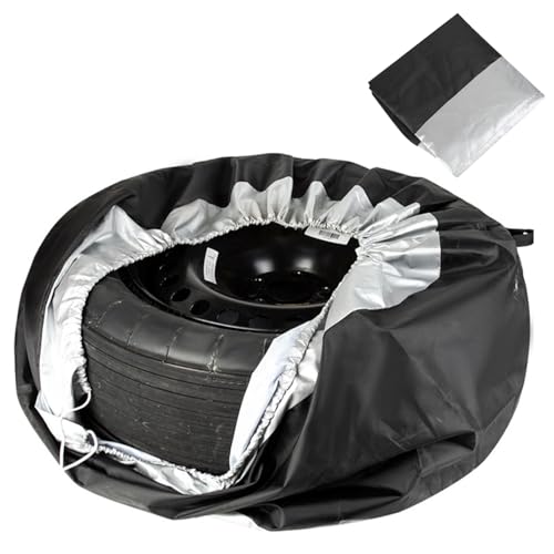 Sacs de rangement pour pneus de roue, housses de pneu de rechange de voiture, housse de protection de roue, sacs de rangement étanches à la poussière avec poignée, housse de roue noire pour voiture