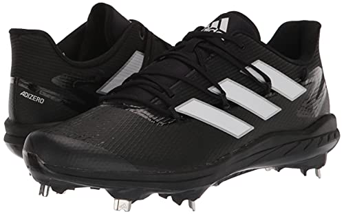 Adidas Men's Adizero Afterburner 8 Baseball Shoe, Black/White/White, 9.5 #TOP6